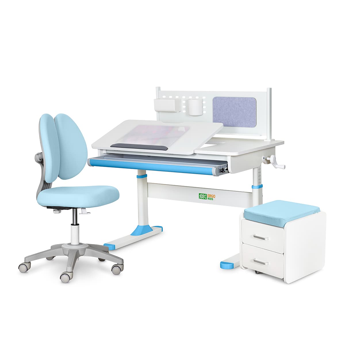 Комплект меблів ErgoKids Парта Тумба КреслоTH-325 Blue L