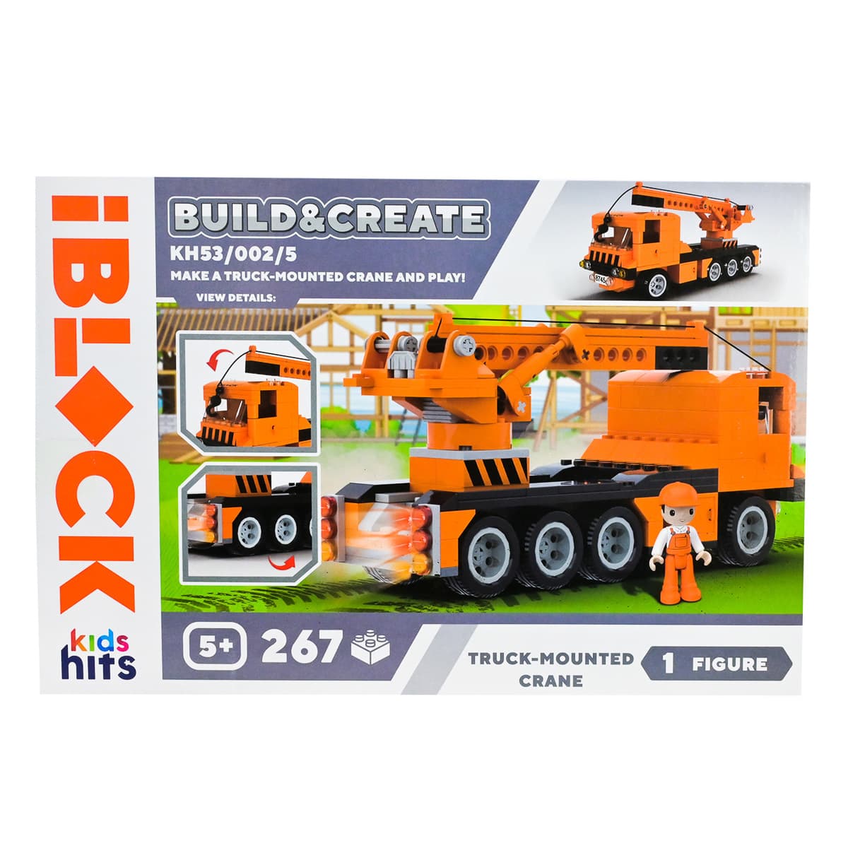 Конструктор Kids Hits IBlock Junior Будівельний кран 267 ел, KH53/002/5 — фото 2