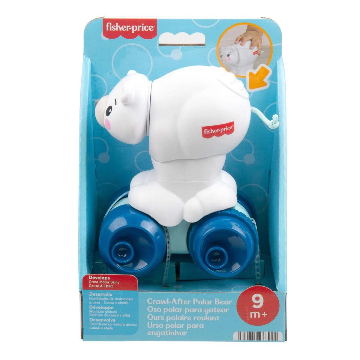 Іграшка-каталка Fisher-Price Повзи за мною Полярний ведмедик JDL63 — фото 2