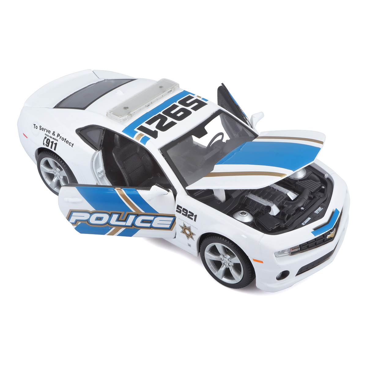 Автомодель Maisto Chevrolet Camaro SS RS Police 2010 білий — фото 5