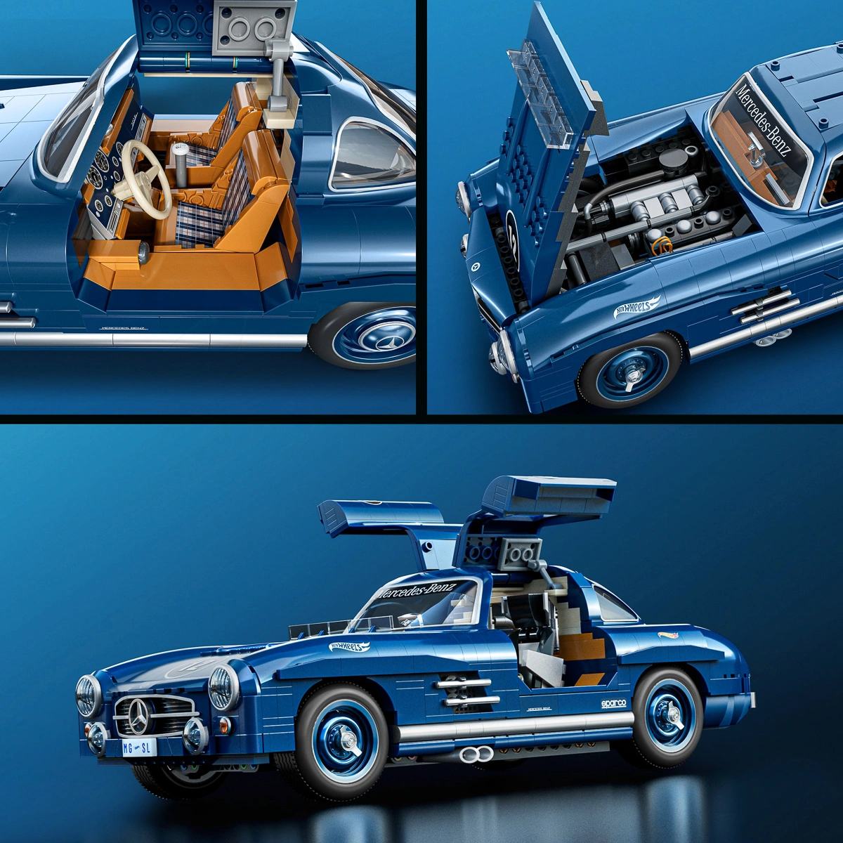 Машинка-конструктор Hot Wheels Brick Shop Mercedez-Benz 300 SL (HWW25) — фото 5