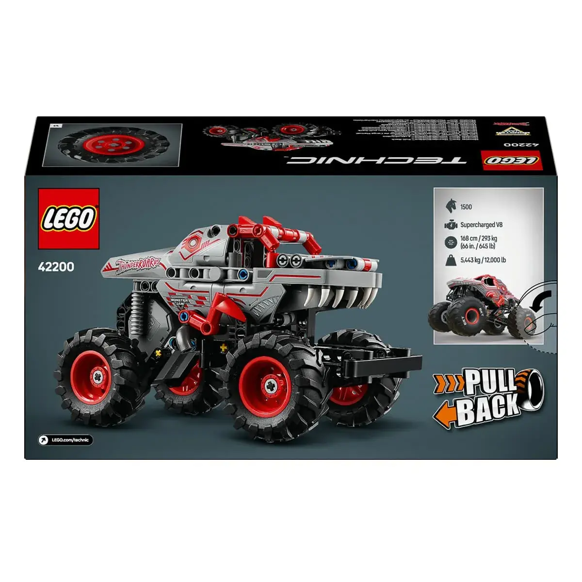 LEGO Technic Monster Jam™ ThunderROARus™ з інерційним двигуном 42200 — фото 6