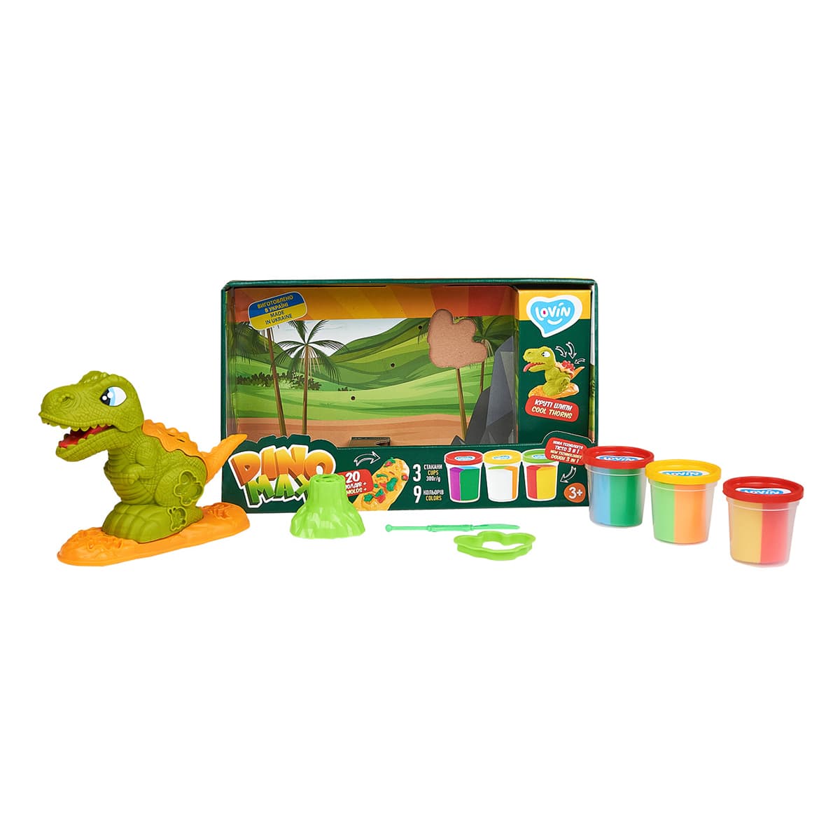 Набір для ліплення з тістом Lovin Dino Max, 41173 — фото 3