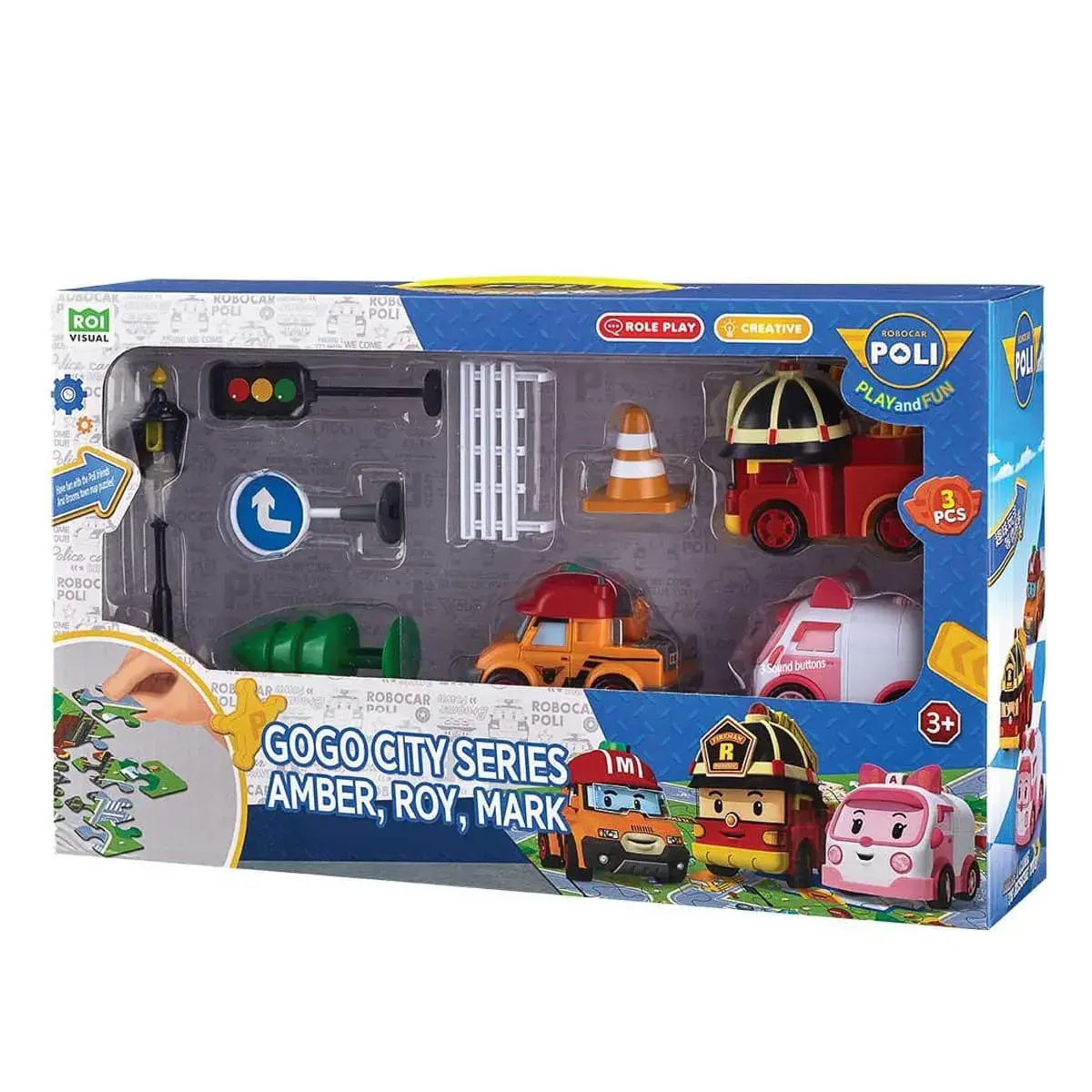 Набір Robocar Poli GoGo Міська серія Ембер, Рой, Марк, ZR-913