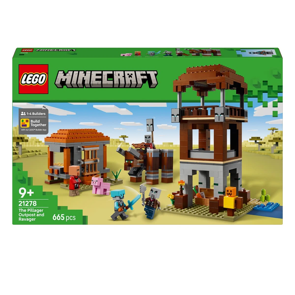 LEGO Minecraft Аванпост розбійників та спустошувач 21278