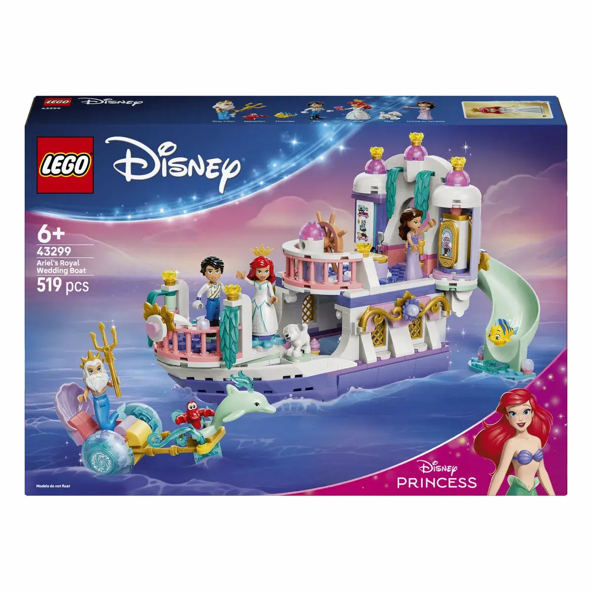 LEGO Disney Princess Королівський весільний човен Аріель 43299