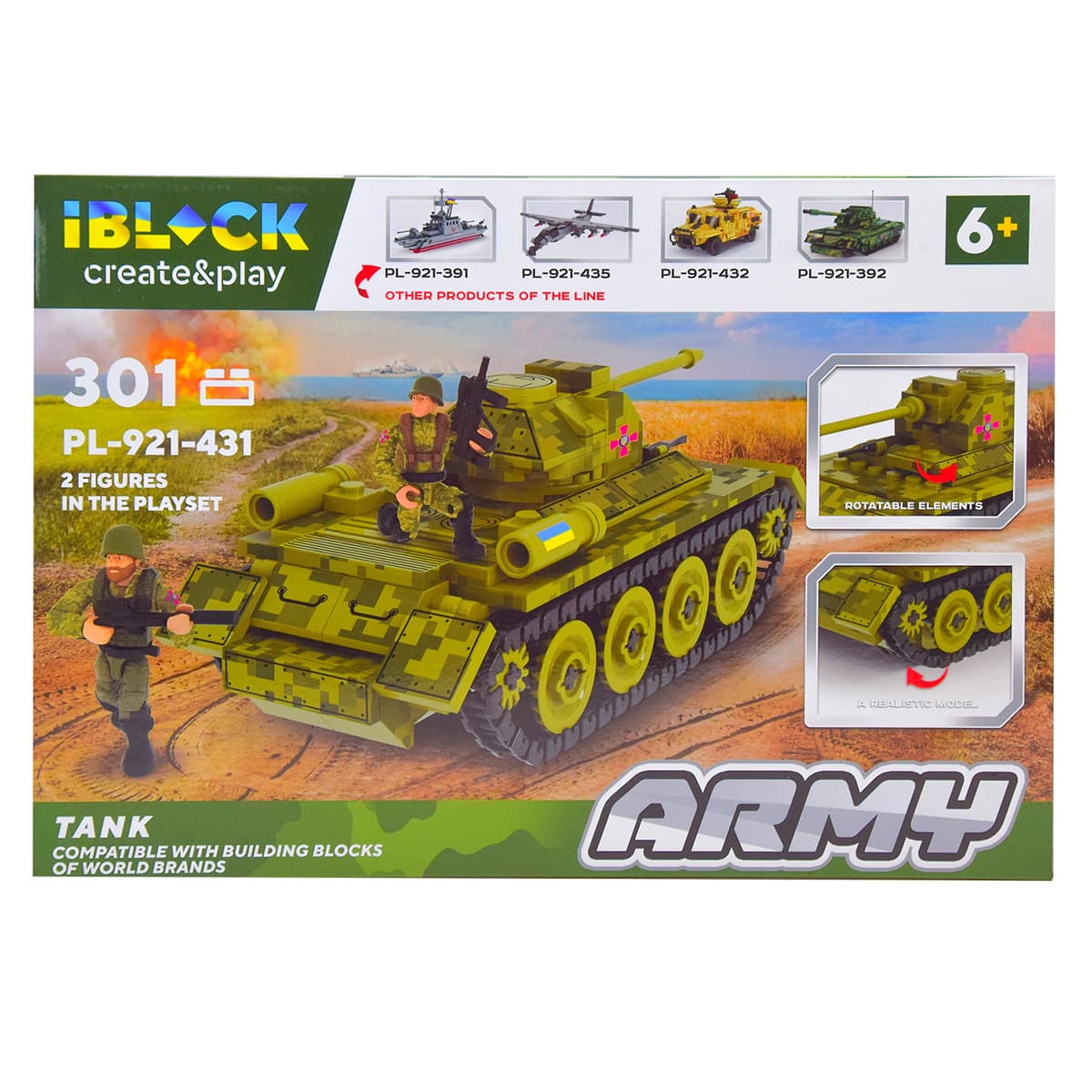 Конструктор Iblock Танк 301 ел, PL-921-431