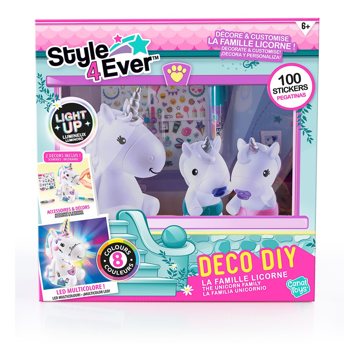 Canal Toys DIY Style 4 Ever Сім'я сяючих єдинорогів, OFG287