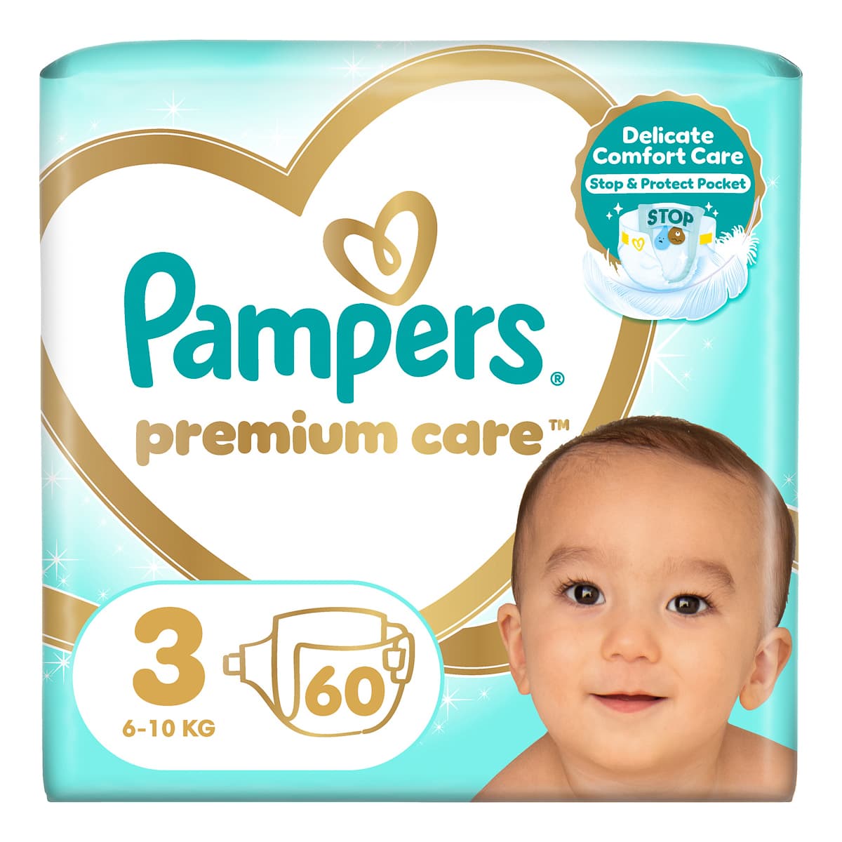 Підгузки Pampers Premium Care Розмір 3 (6-10 кг) 60 шт 700561