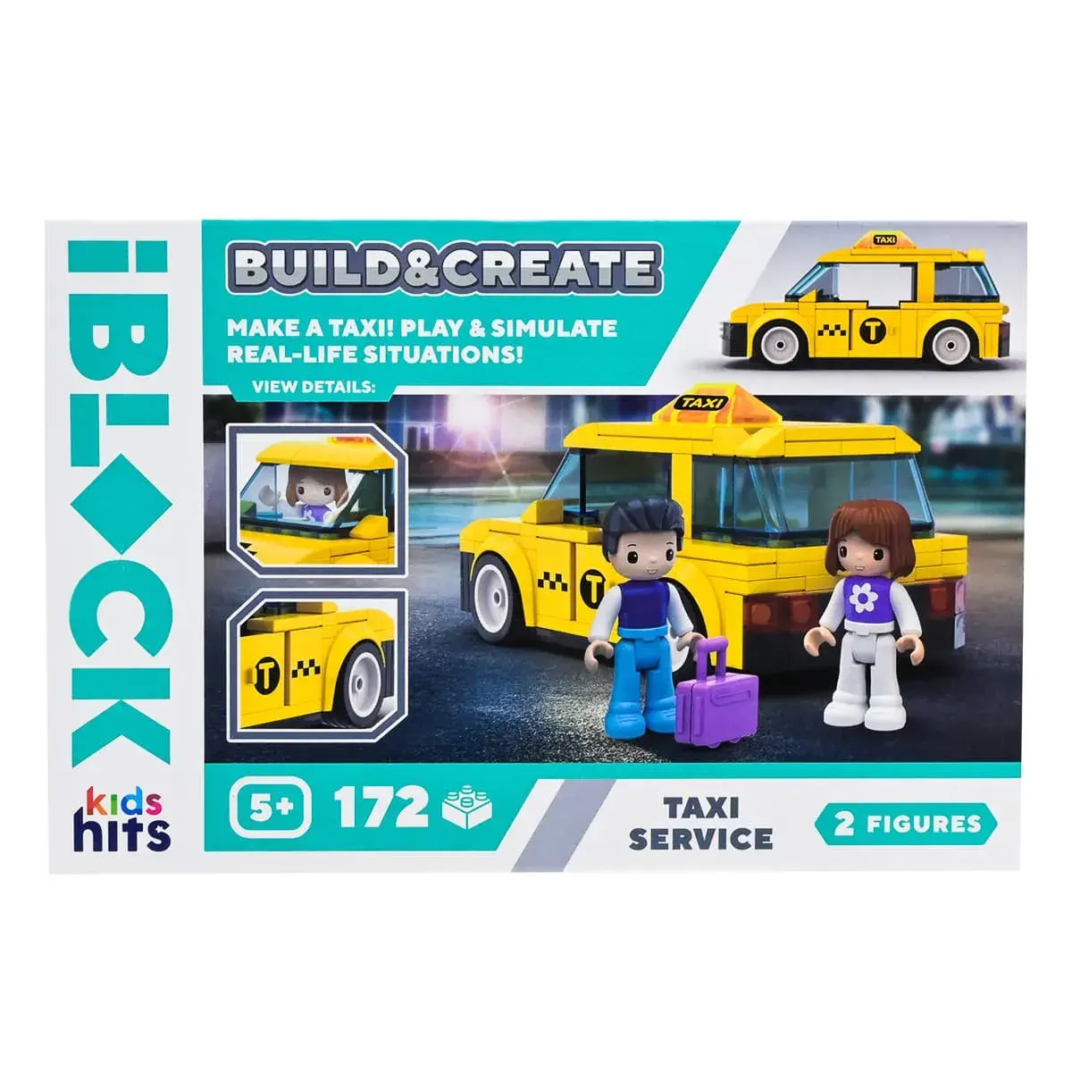 Конструктор Kids Hits IBlock Junior Таксі 172 ел, KH17/001/4 — фото 2