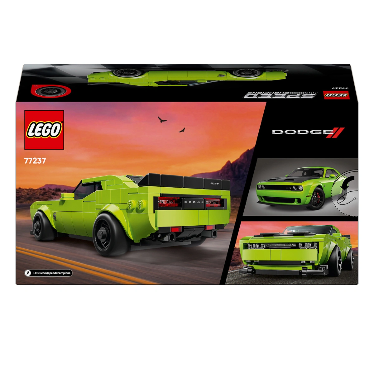 LEGO Speed Champions Спортивний автомобіль Dodge Challenger SRT Hellcat 77237 — фото 9