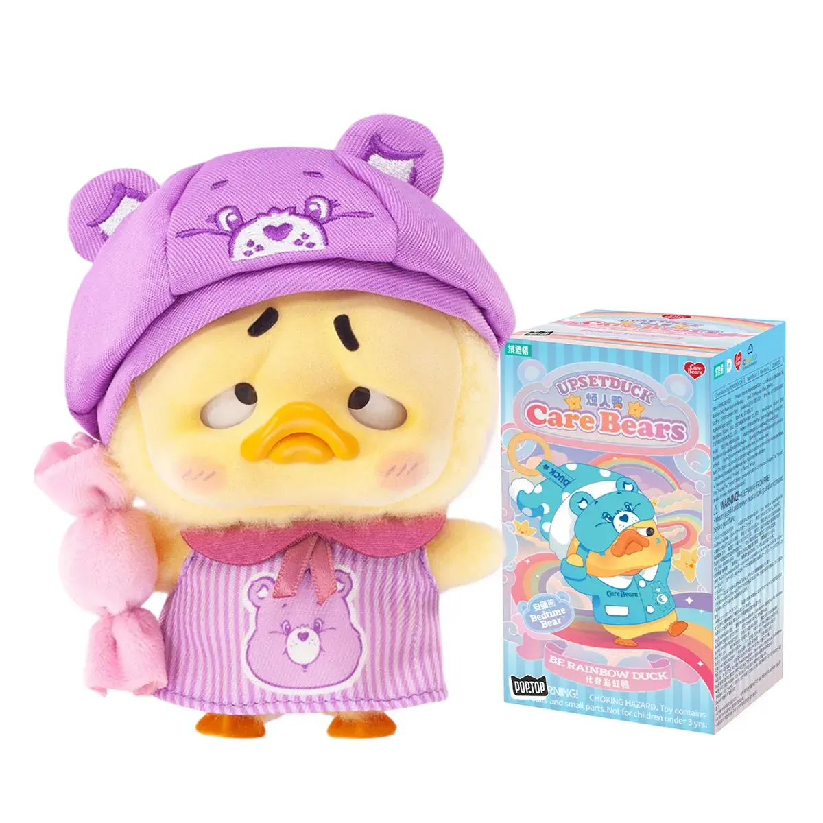 М'яка іграшка-сюрприз з кільцем Pop Top 1983toys Upset Duck x Care Bears Будь веселкою (AP17183806800C)