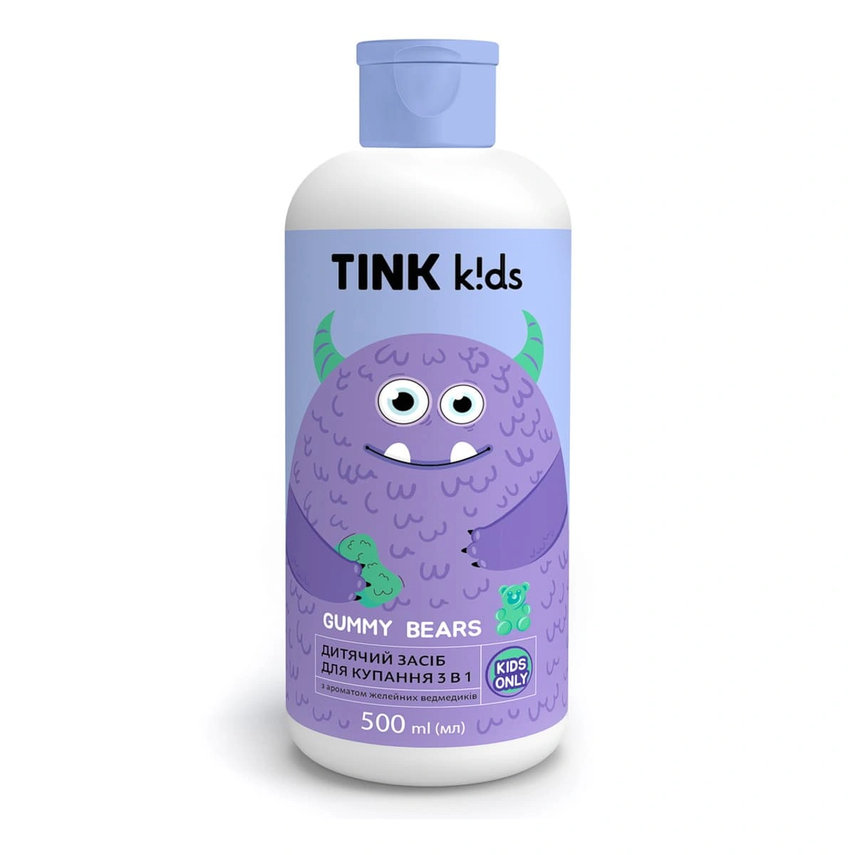 Дитячий засіб для купання 3 в 1 Tink Kids Gummy Bears 500 мл