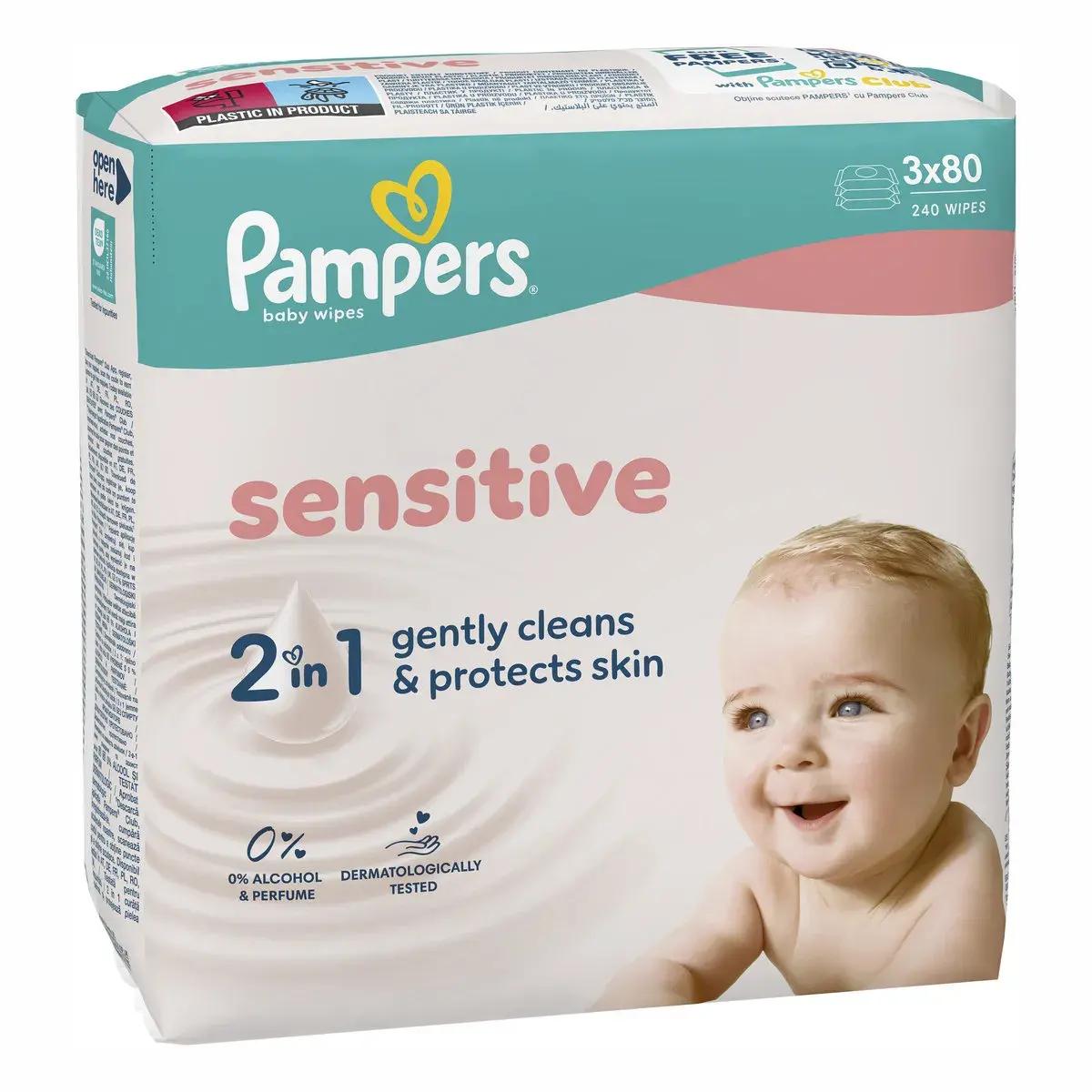 Вологі серветки Pampers Fresh Clean 3 x 80 шт (80873836)