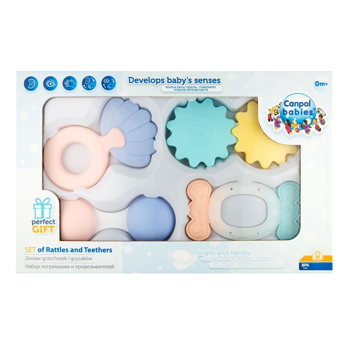 Набір брязкалець-прорізувачів Canpol babies Pastel 4 шт, 79/401