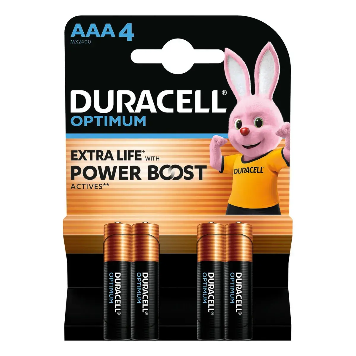 Лужні батарейки Duracell Optimum AAA 4 шт