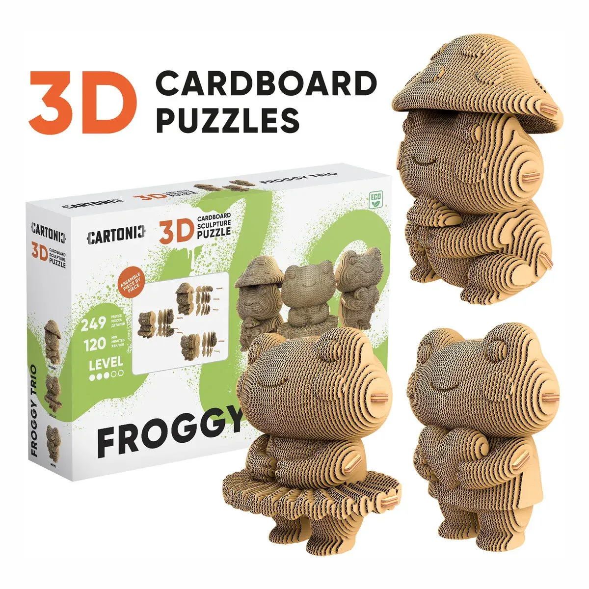 Конструктор Cartonic 3D Puzzle 249 ел (CARTTRIOFROG)