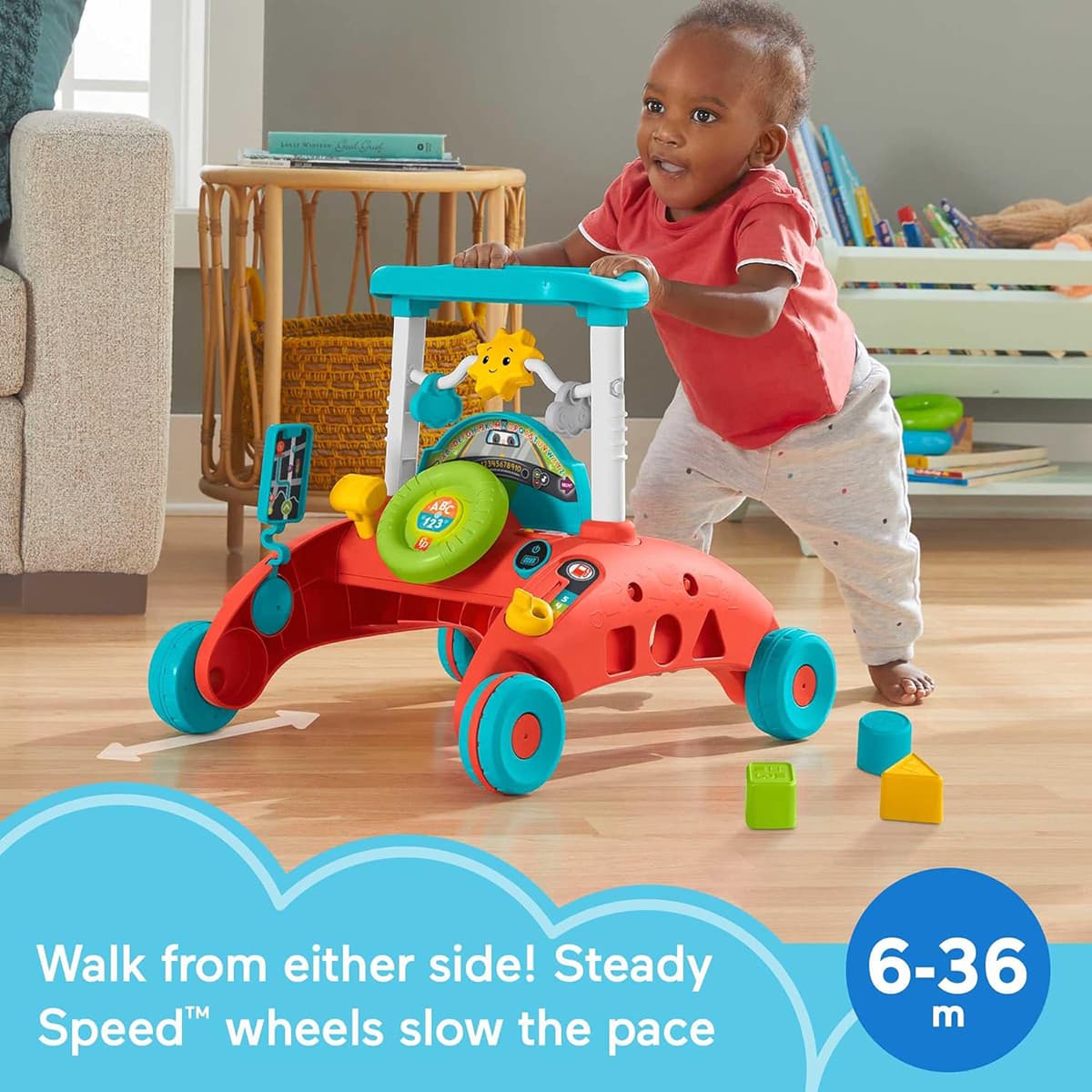 Інтерактивні ходунки Fisher-Price 2-Sided Steady Speed Walker, HJP47 — фото 6