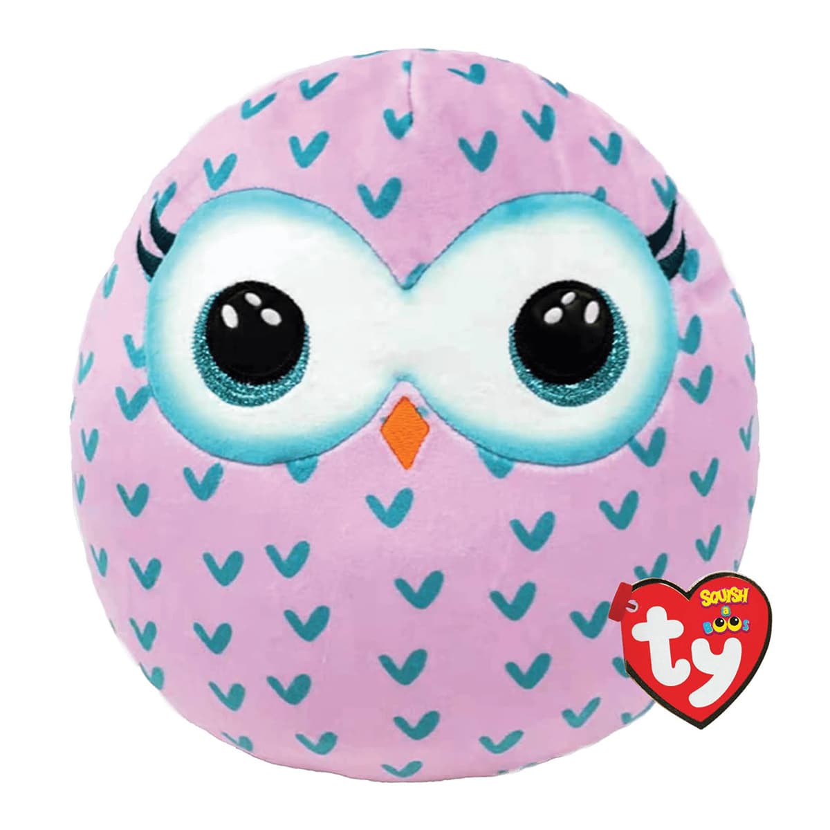 М'яка іграшка-подушка TY Squish-a-Boos Pink owl Winks 30 см, 39317