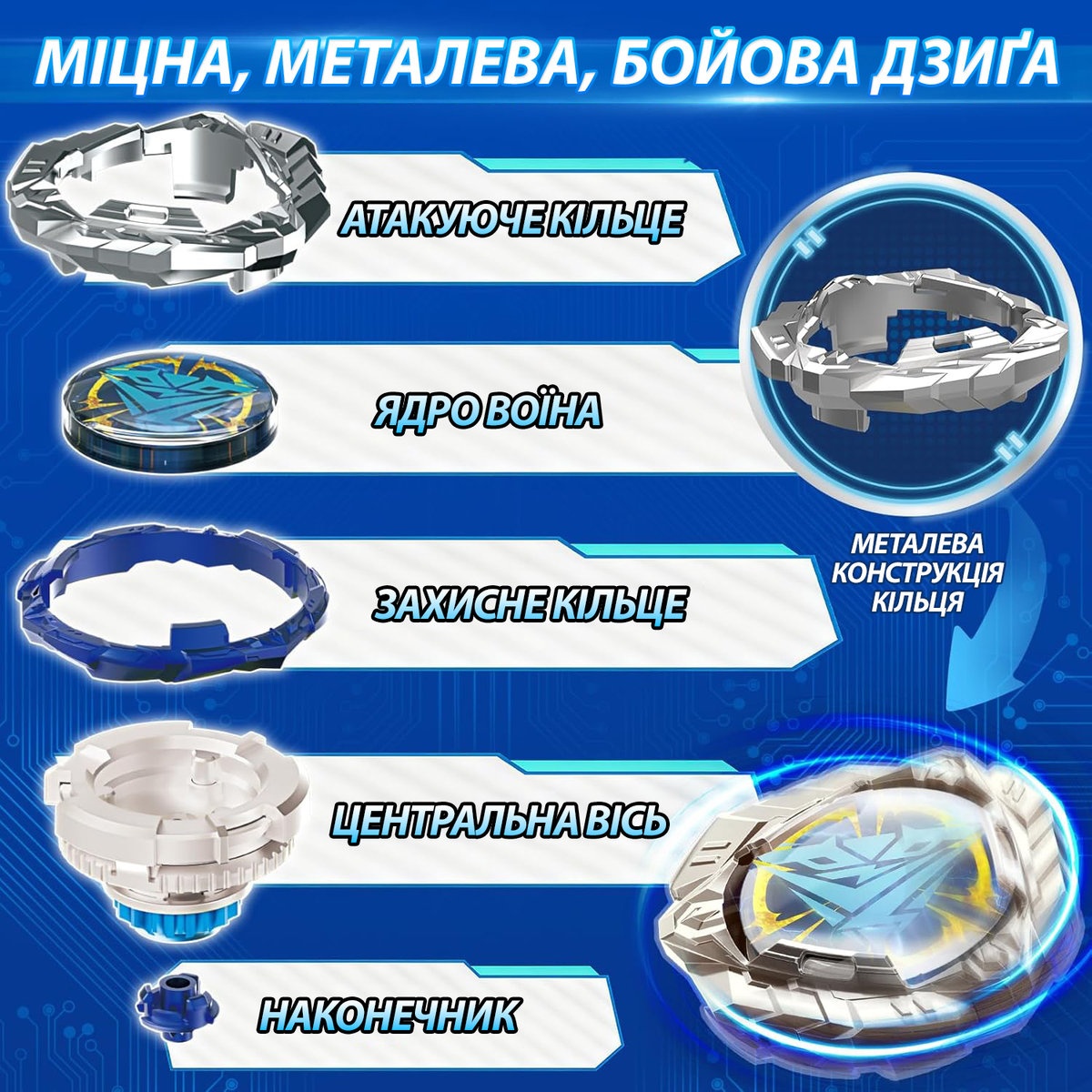 Набір Infinity Nado VII Power Battle Set Громовий Мисливець Тіней та Вогняне Колесо Вибуху (EU664180) — фото 18