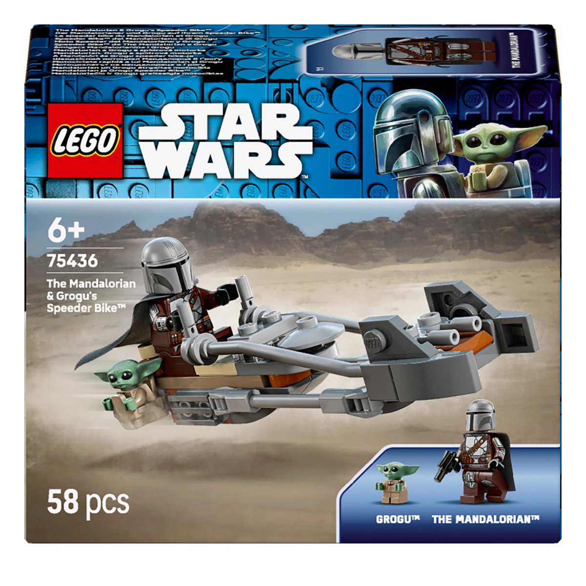 LEGO Star Wars Швидкісний мотоцикл Мандалорця й Ґроґу 75436