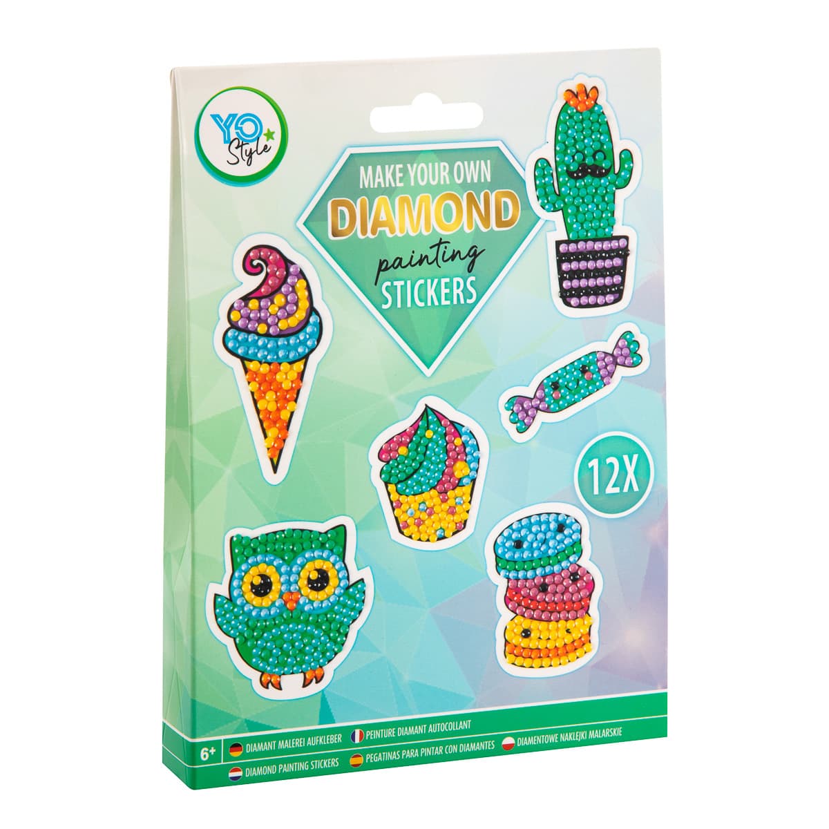 Набір для творчості Grafix Алмазні наклейки Cupcake 12 шт, 200035_2