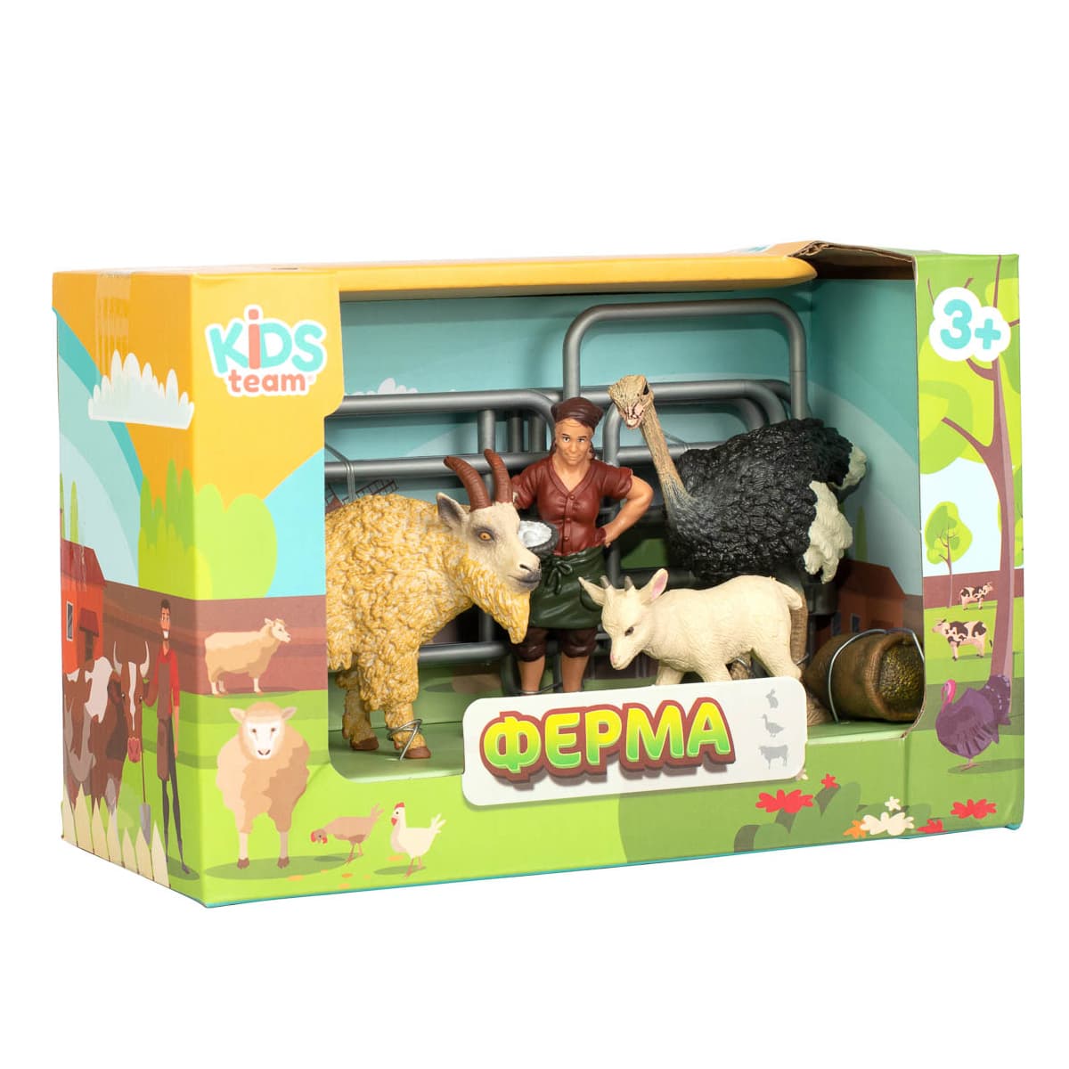 Набір фігурок Kids Team Farm Фермерша, Індик, Цап, Козеня, Q9899-X20 — фото 3