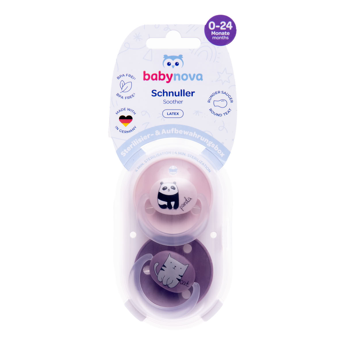 Пустушка babynova латексна 2 шт 23360-2