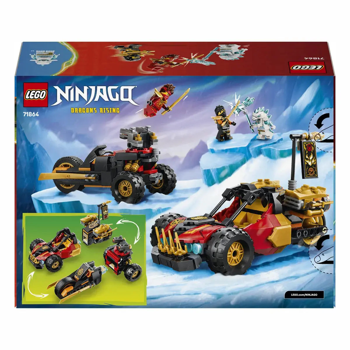 LEGO Ninjago Комбіновані транспортні засоби Кая та Коула 71864 — фото 8