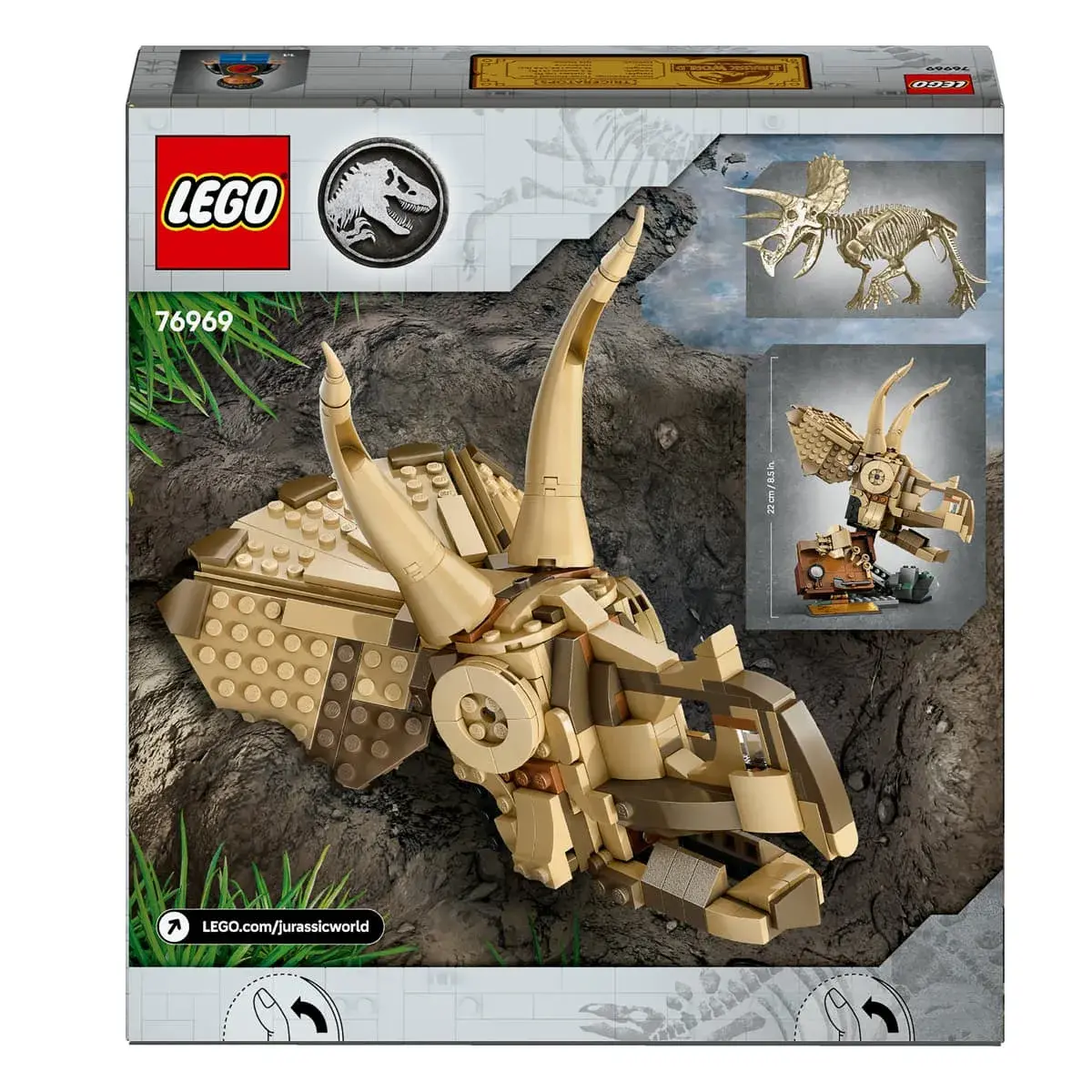 LEGO Jurassic World Скам'янілості динозаврів: череп трицератопсу 76969 — фото 9