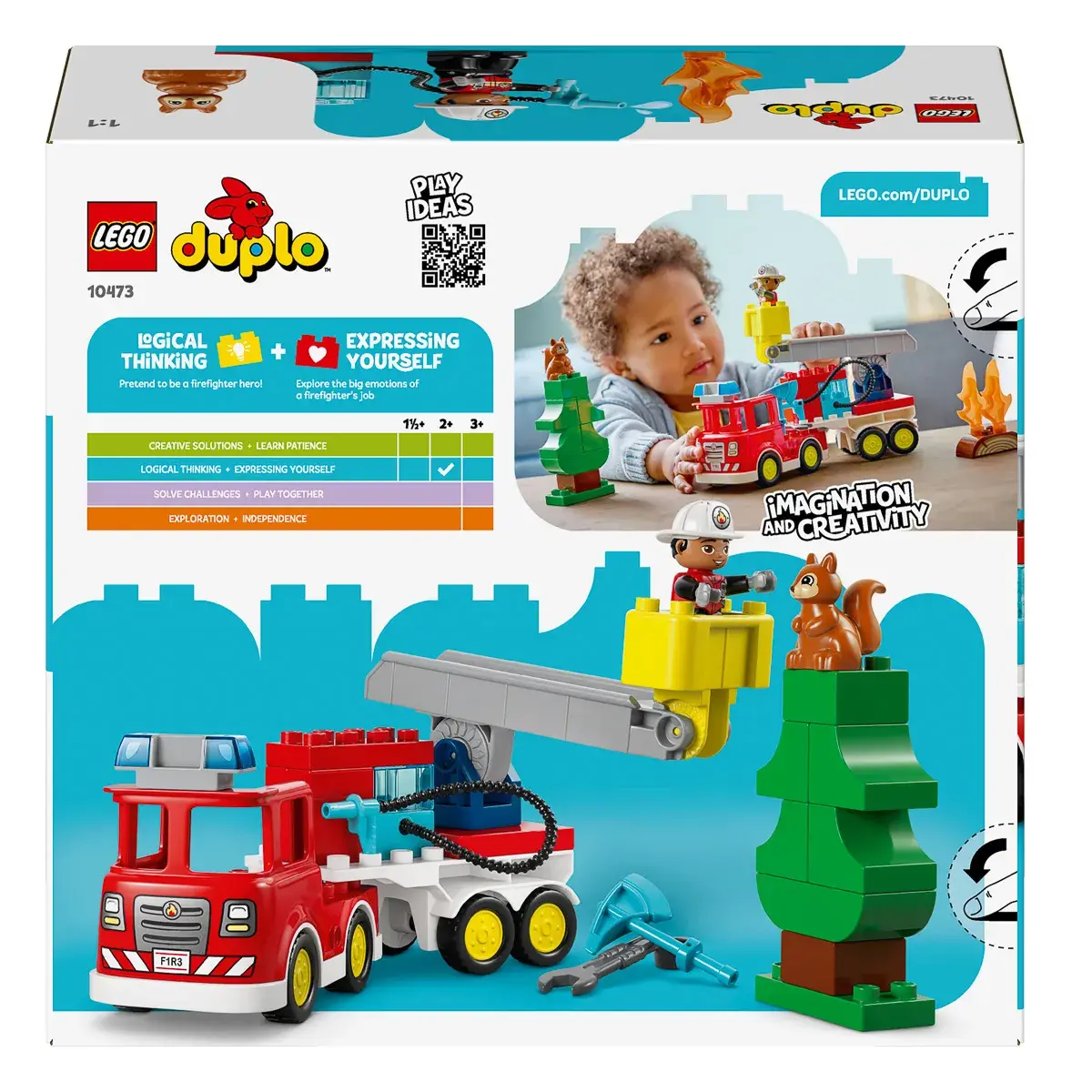 LEGO DUPLO Town Пожежна машина зі шлангом і пожежником 10473 — фото 4