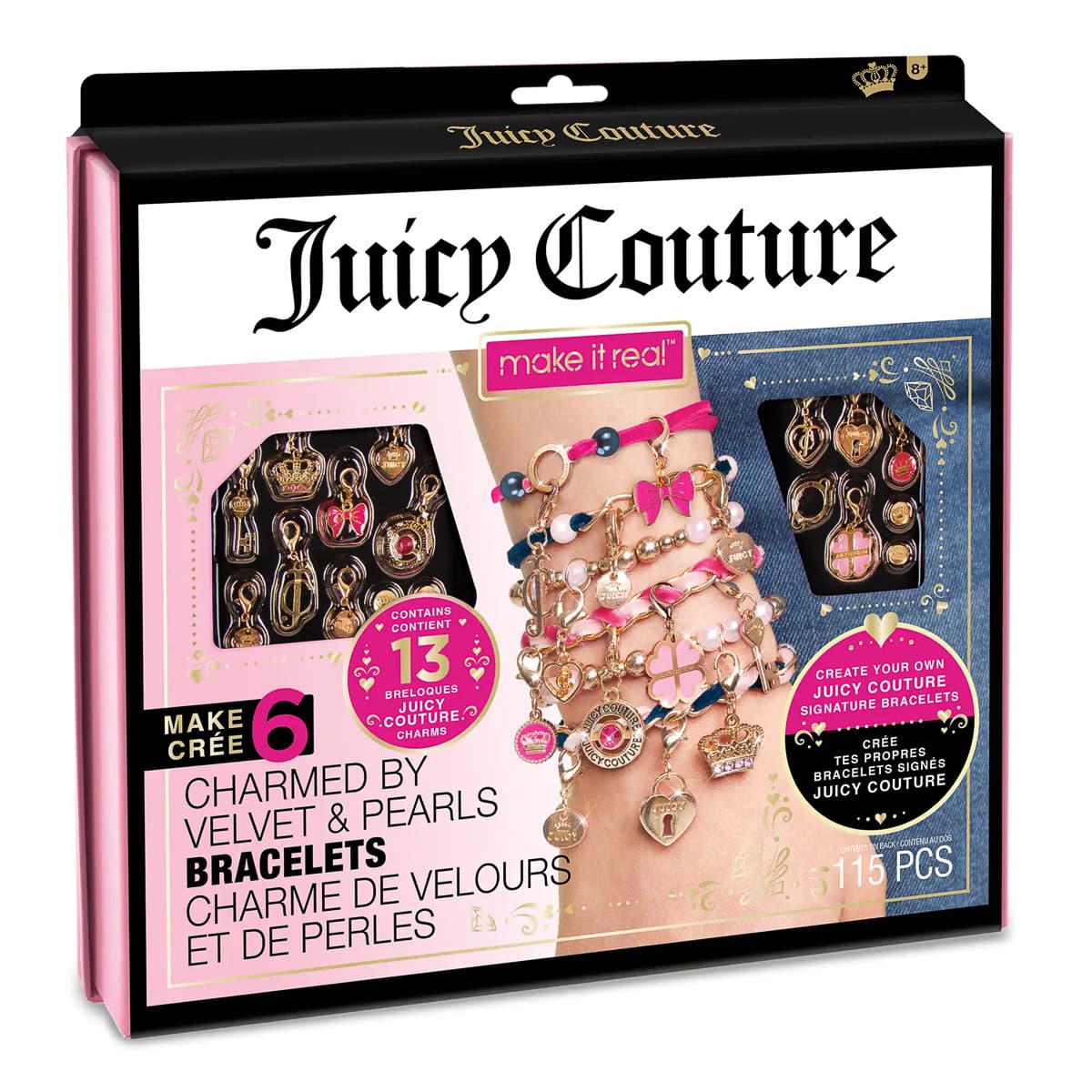Набір для створення шарм-браслетів Juicy Couture Браслети, прикрашені оксамитами та перлинами, MR4417