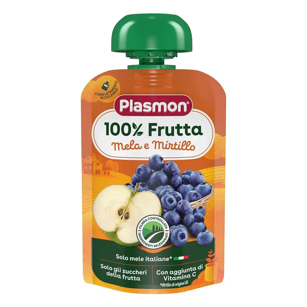 Пюре Plasmon Яблуко Лохина Вітамін С 100 г