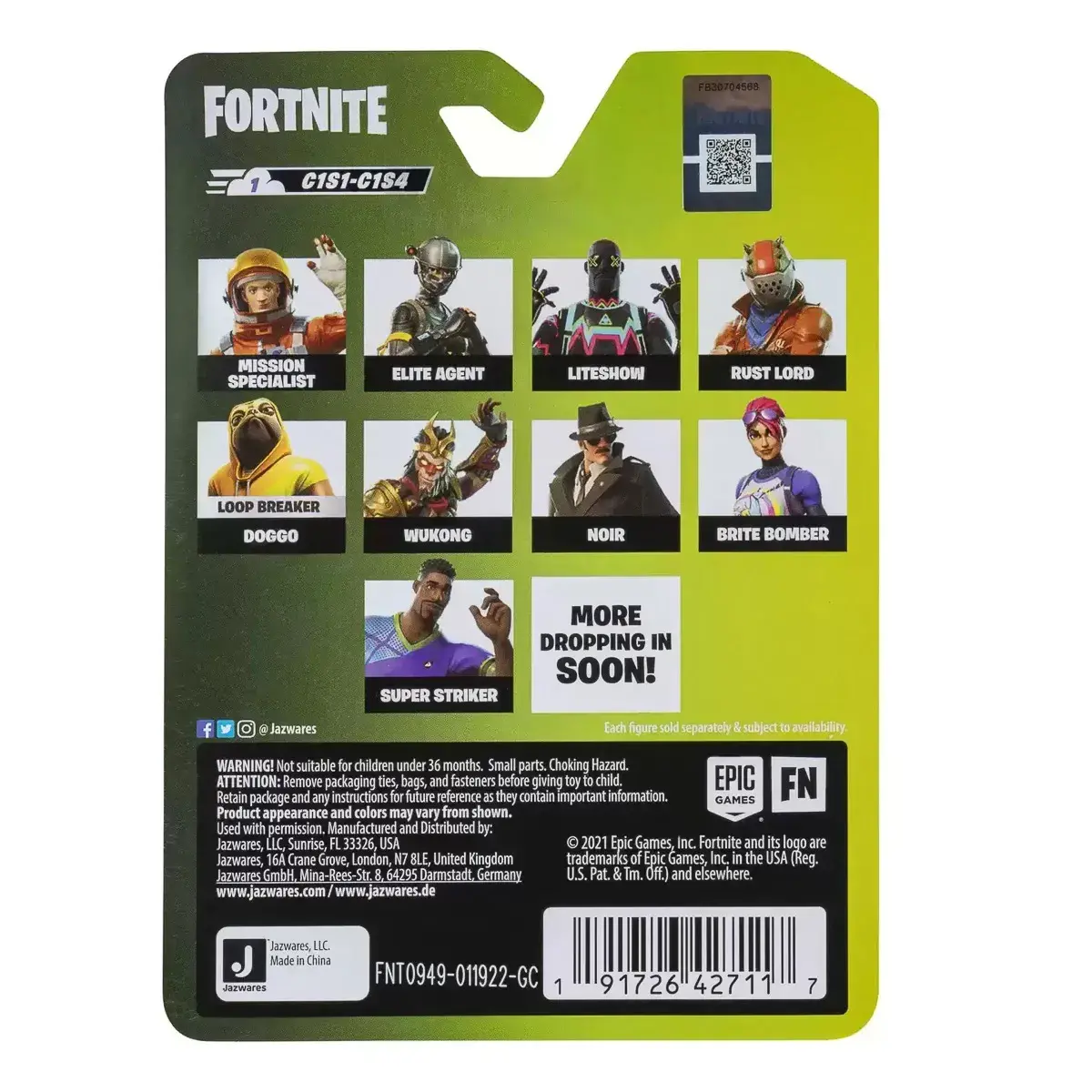 Колекційна фігурка Fortnite Micro Legendary Skull Trooper Green 6 см (FNT0949) — фото 4