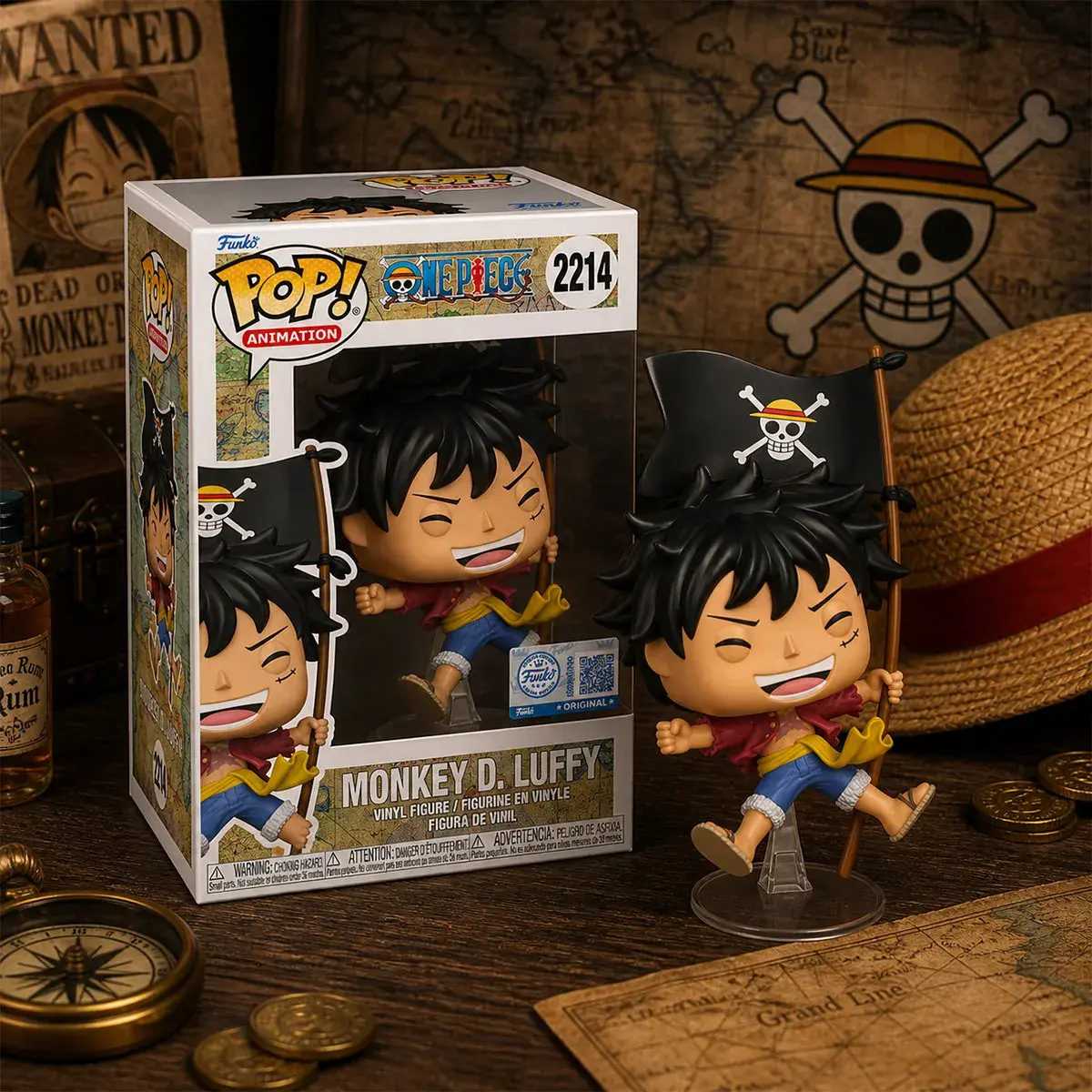 Фігурка Funko Рор Великий куш Луффі з прапором (91970) — фото 3