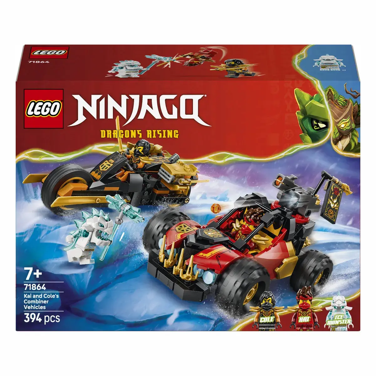 LEGO Ninjago Комбіновані транспортні засоби Кая та Коула 71864