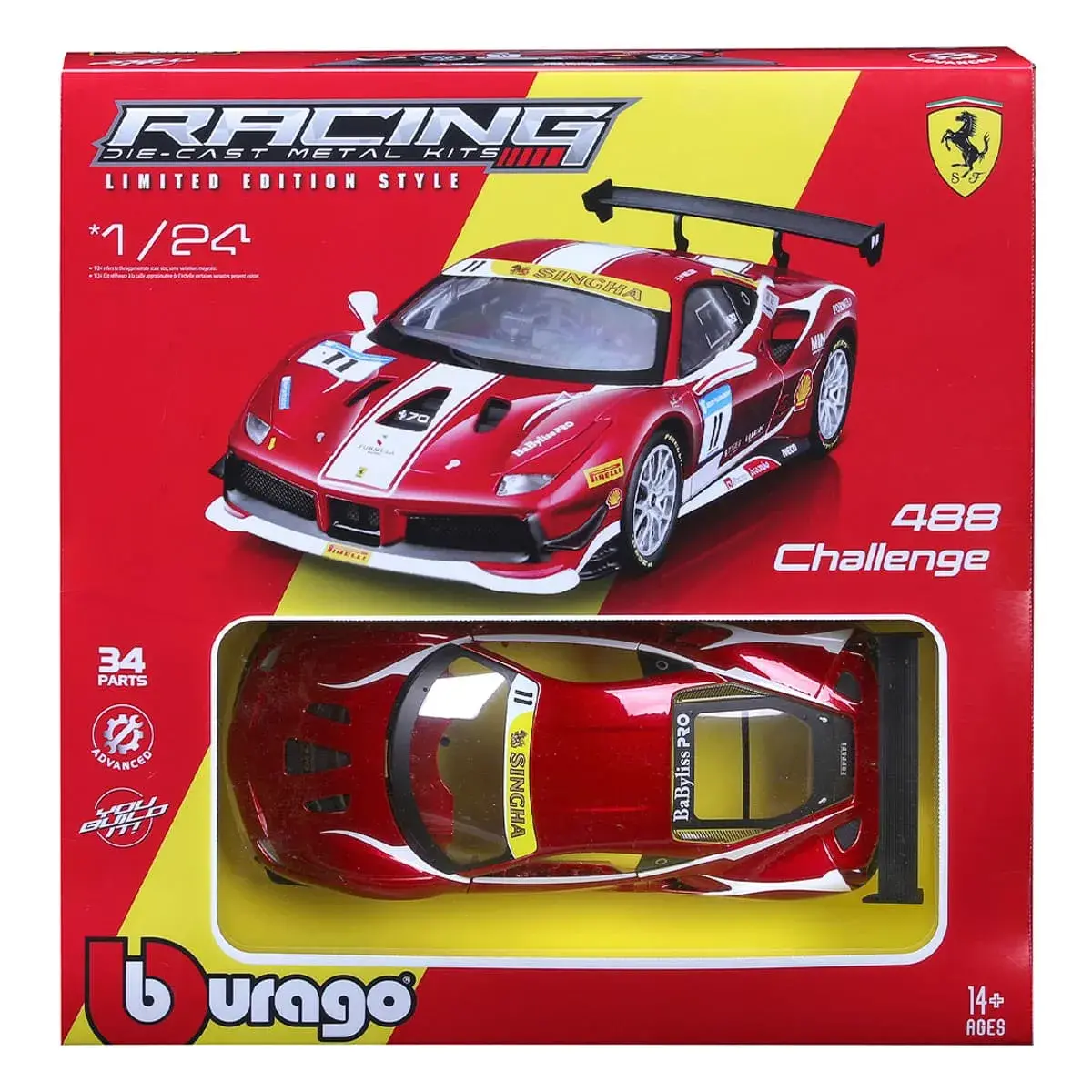 Авто-конструктор Bburago Ferrari 488 Challenge 31 ел, 18-26586