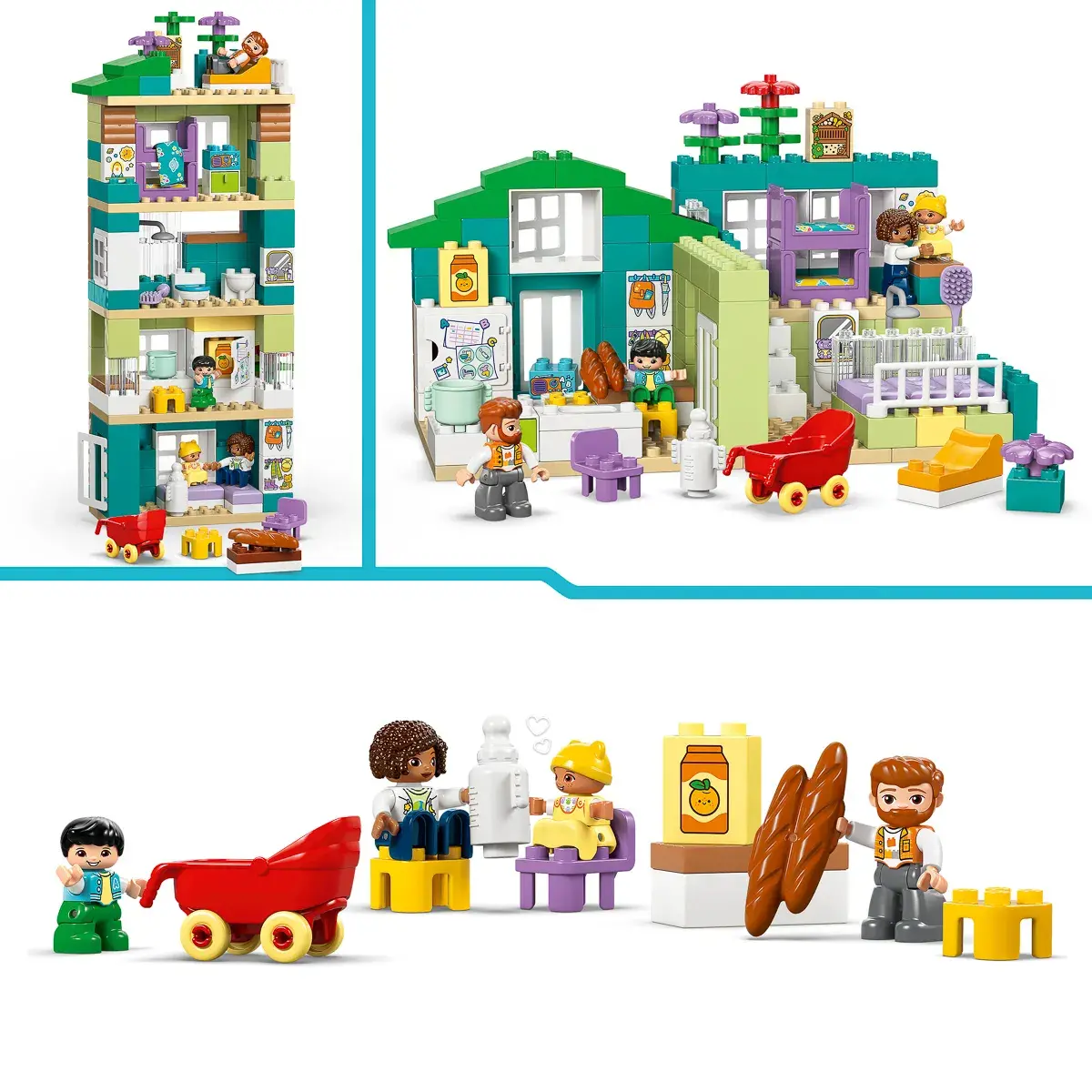 LEGO DUPLO Town 3-в-1 Сучасний родинний будинок із фігурками 10470 — фото 17