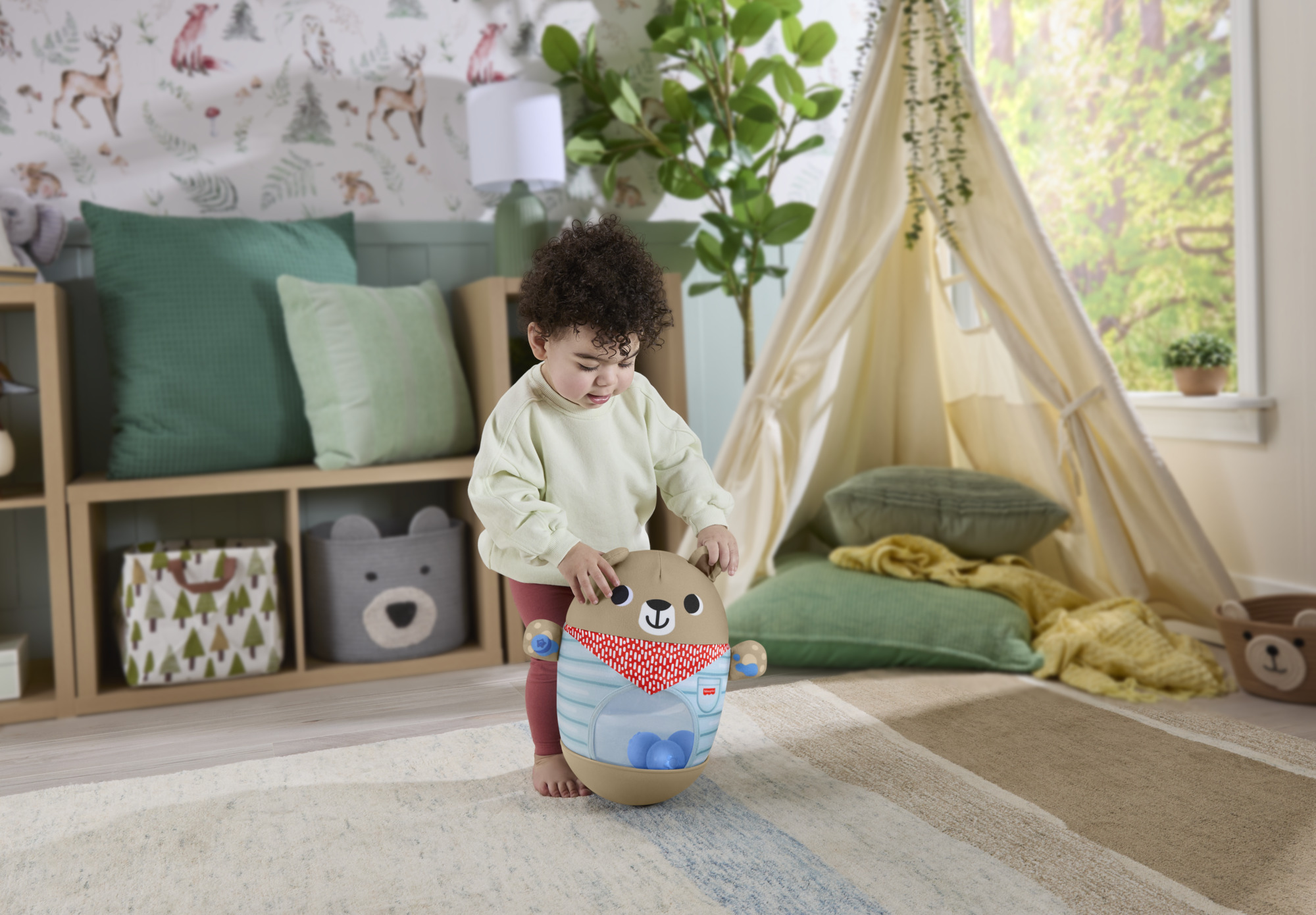 Надувна розвиваюча іграшка Fisher-Price Ведмедик-неваляйко (JLB83) — фото 7