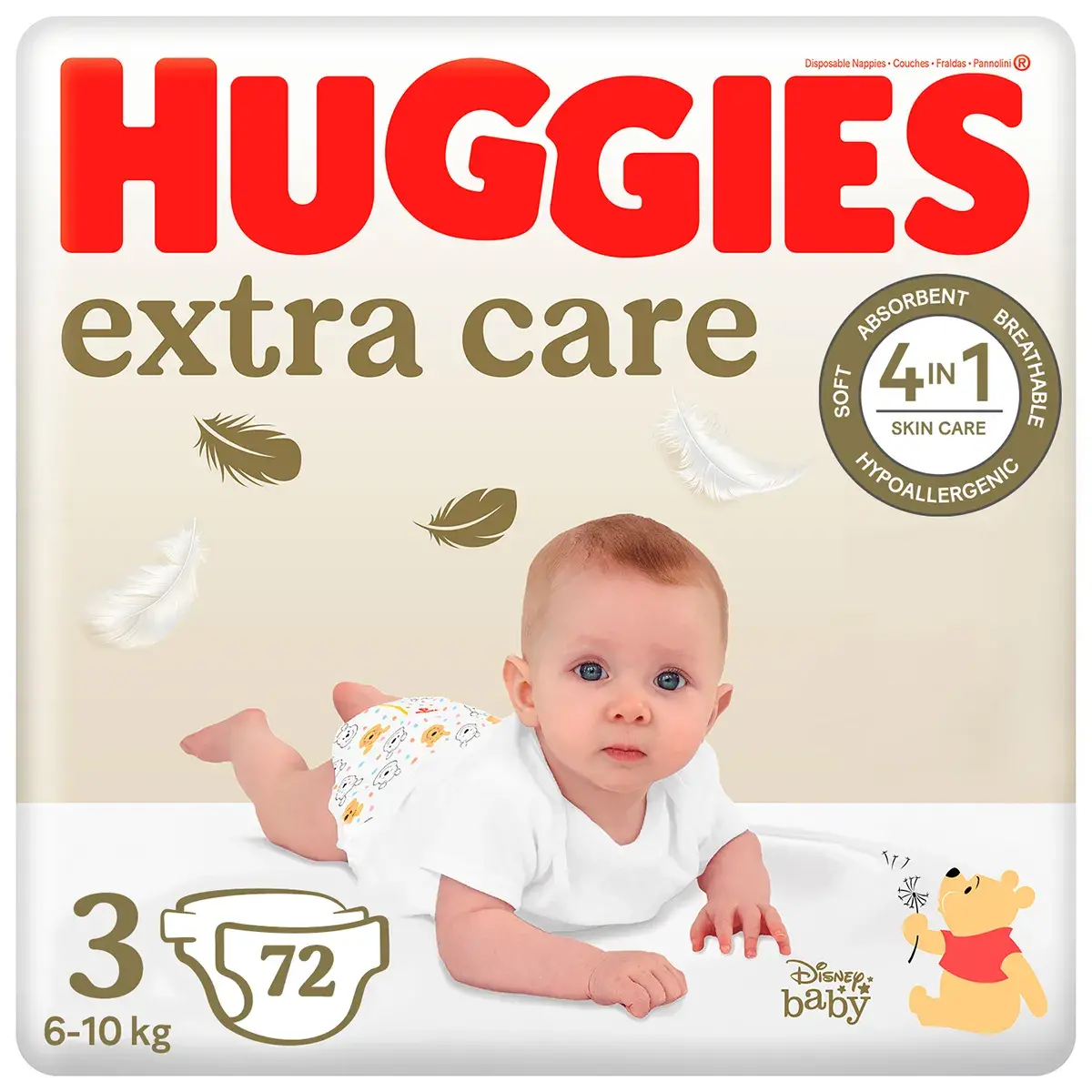 Підгузки Huggies Extra Care 3 Mega (6-10 кг) 72 шт 2591051