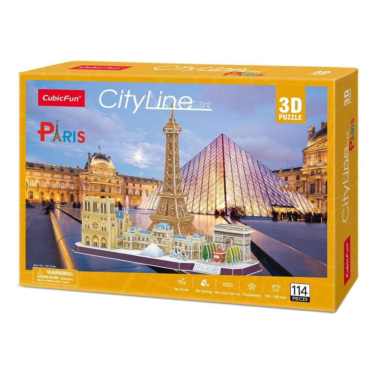 3D пазл-конструктор Cubic Fun City Line Paris 114 деталей, MC254H — фото 6