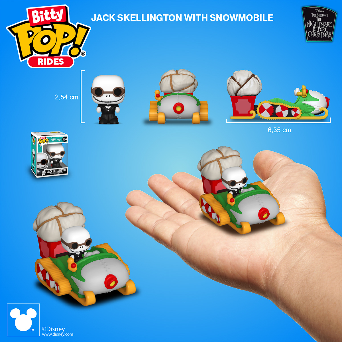 Набір колекційних фігурок Funko Pop! Rides Jack Skellington with Snowmobile, 83624 — фото 3