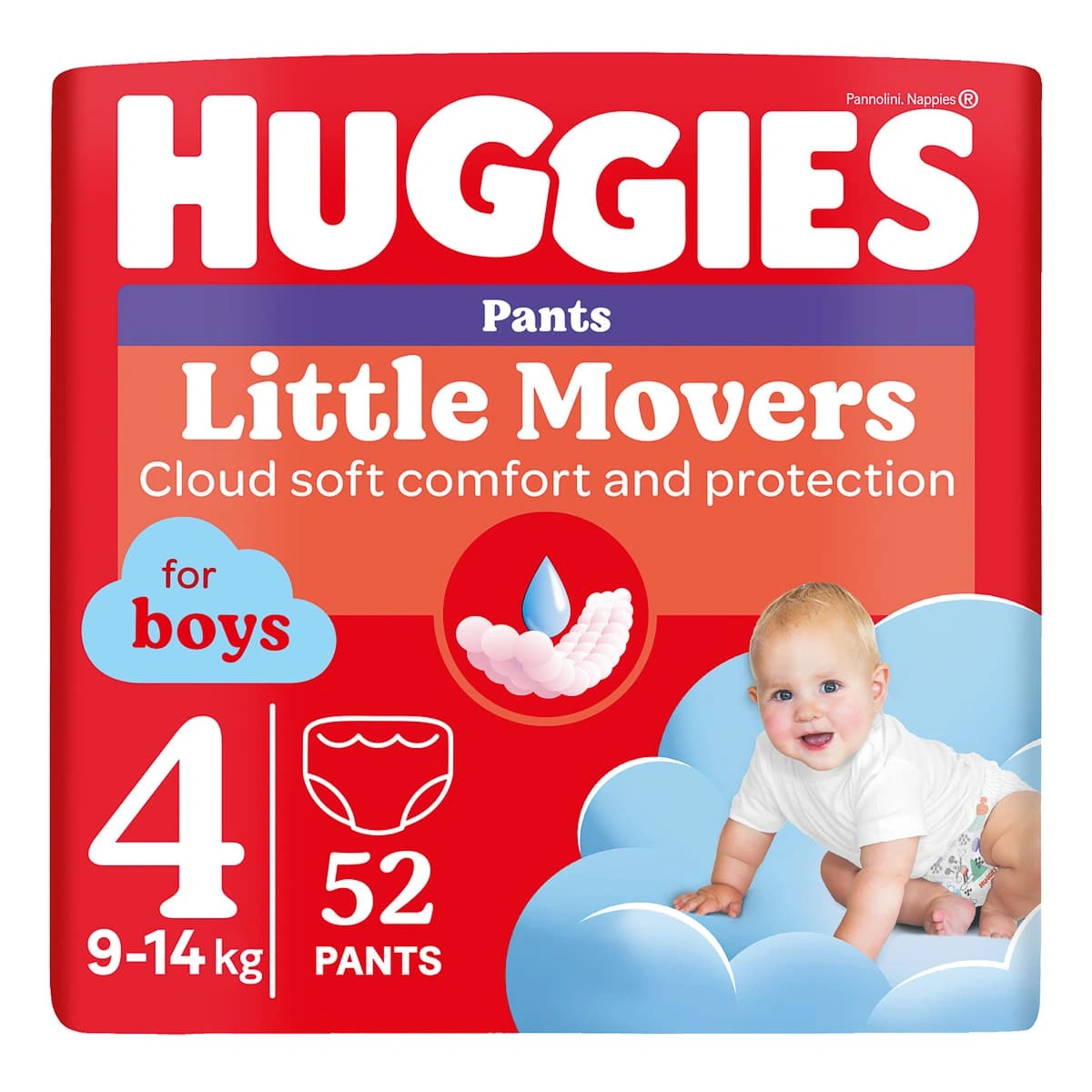 Підгузки-трусики Huggies Pants Little Movers 4 for boy 9-14 кг 52 шт 2758561