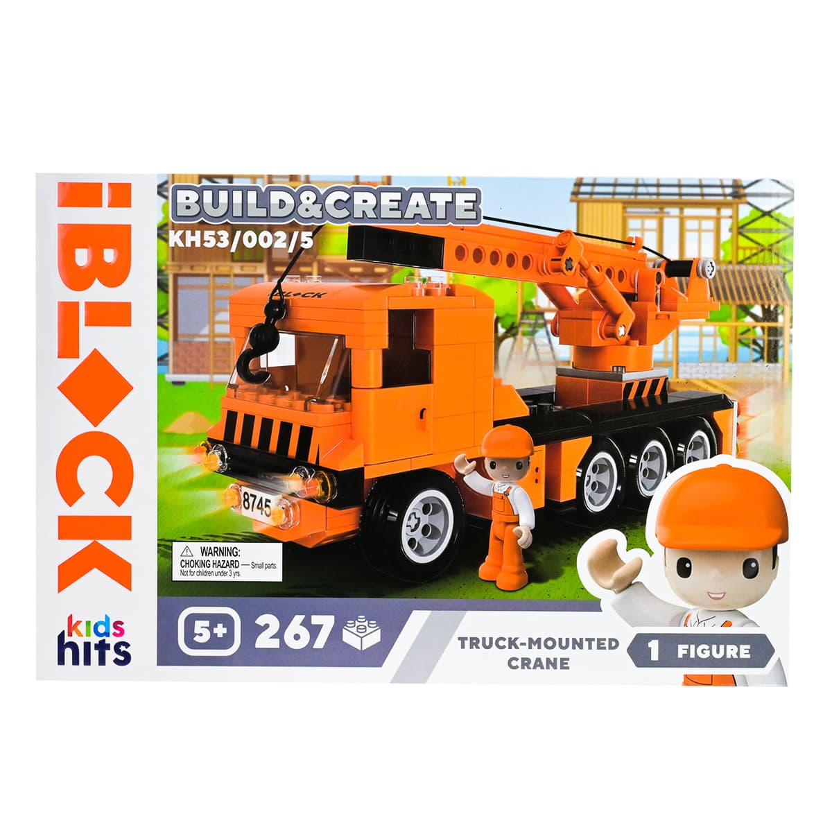 Конструктор Kids Hits IBlock Junior Будівельний кран 267 ел, KH53/002/5