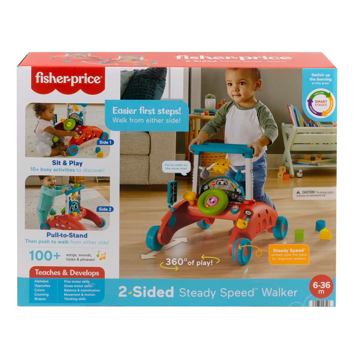 Інтерактивні ходунки Fisher-Price 2-Sided Steady Speed Walker, HJP47 — фото 2