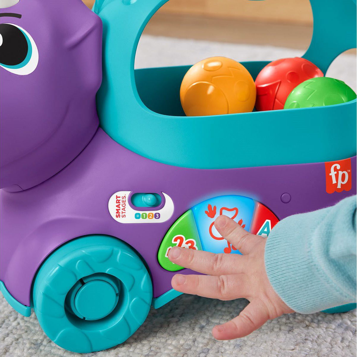 Іграшка-каталка Fisher-Price Веселий трицератопс, HNR53 — фото 6