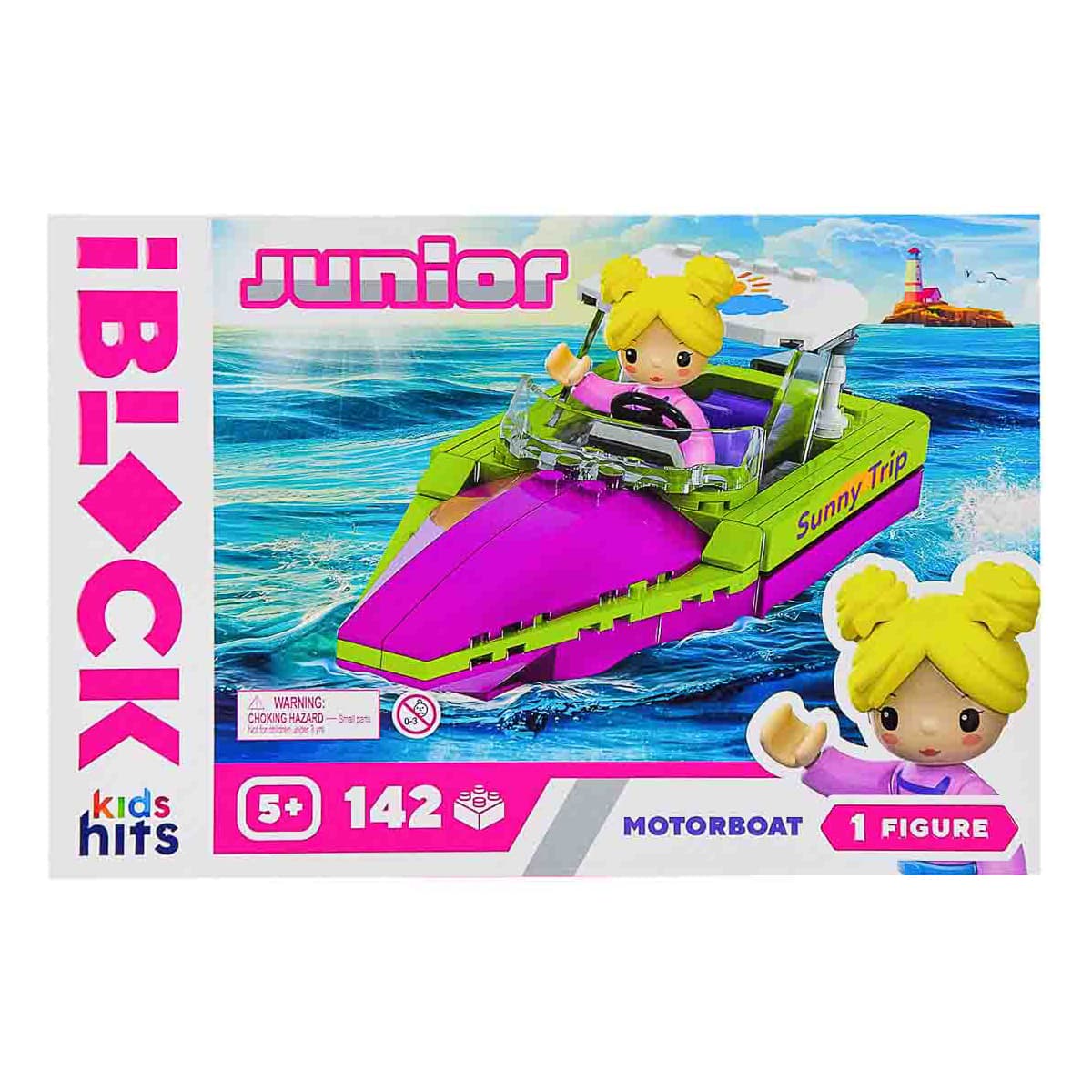 Конструктор Iblock Junior Motorboat 142 ел, KH08/012/04