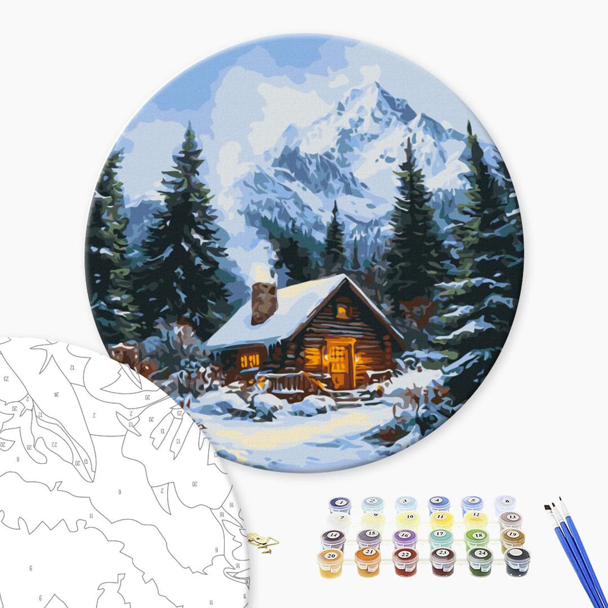 Картина за номерами Brushme Казкова хатинка в лісі, RC00097L