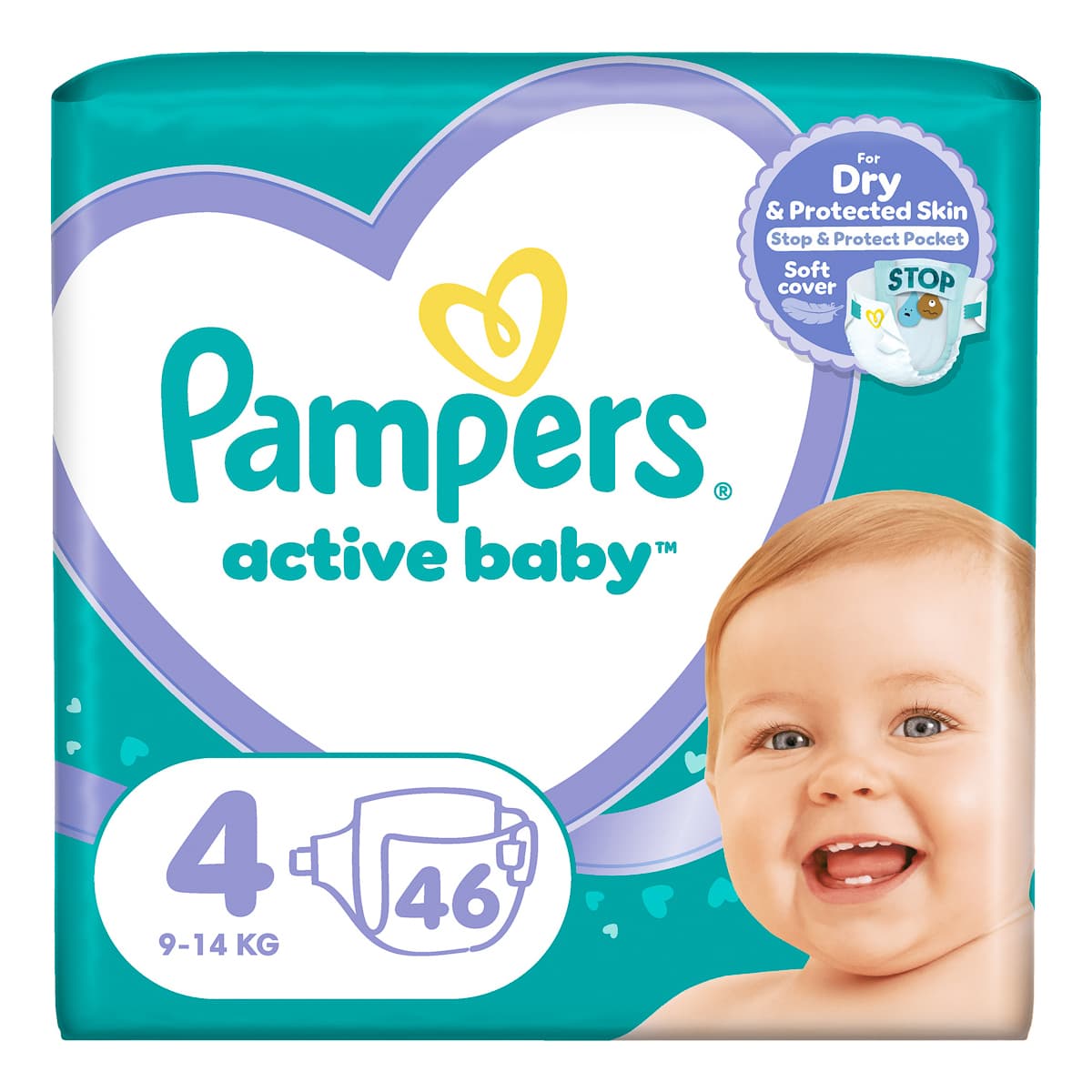Підгузки Pampers Active Baby Розмір 4 (9-14 кг) 46 шт 738280