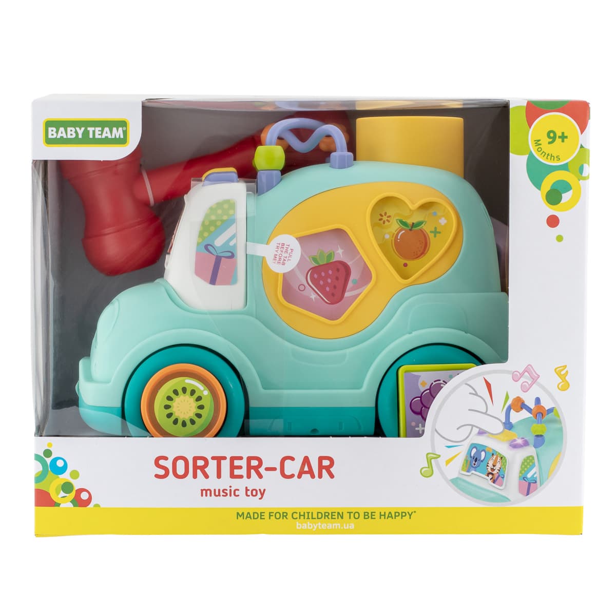 Музична іграшка Baby Team Машинка-сортер, 8647 — фото 2